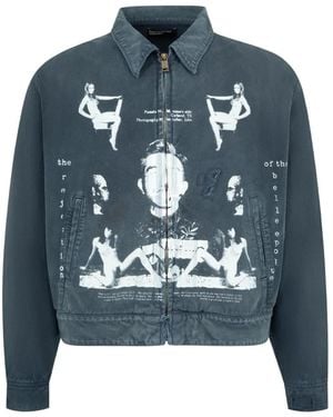 Enfants Riches Deprimes Graphic-Print Jacket - Blue