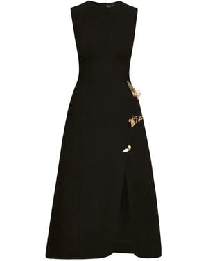 Oscar de la Renta Tweed Jurk - Zwart