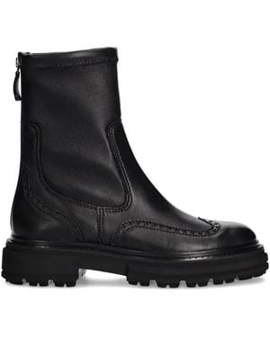 Kennel & Schmenger Zip-detail brogue ankle boots - Negro