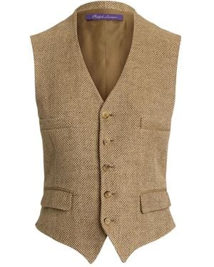 Ralph Lauren Tweed-Weste mit Fischgrätenmuster - Grün
