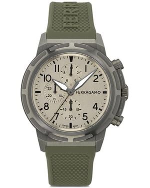 Ferragamo Montre Sport Chrono 44 Mm - Grey