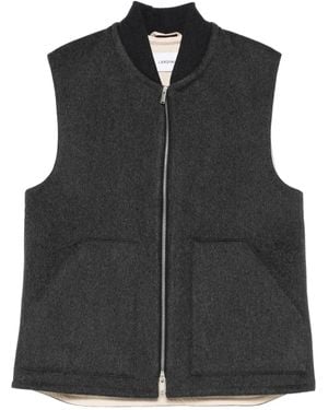 Lardini Baseball-Collar Gilet - Black