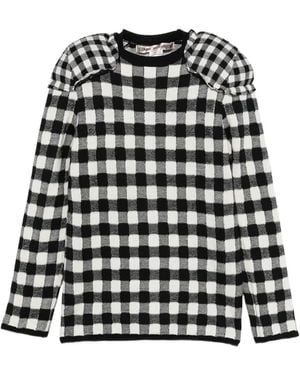 Comme des Garçons Top A Quadretti - Nero