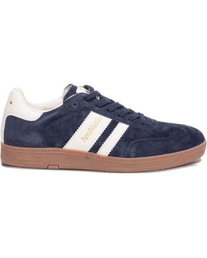 Pantofola D Oro Suede Stripe-Detail Trainers - Blue
