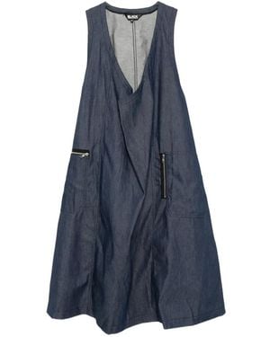 COMME DES GARÇON BLACK Zip-Pocket Sleeveless Dress - Blue