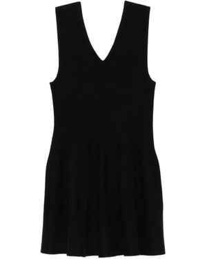 Lisa Yang Vestido Corto Con Cuello En V - Negro