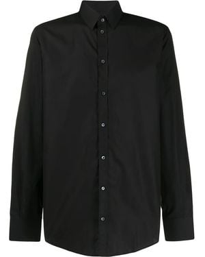 Dolce & Gabbana Shirt In Stretch Cotton Poplin - Nero