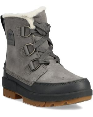 Sorel Lace-Up Fur Boots - Black