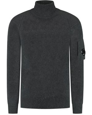 C.P. Company Rollkragenpullover Mit Linsen-Detail - Schwarz