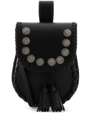 Prada Leather Cross Body Bag - Black