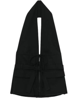 BOTTER Belted Halterneck Vest - Black