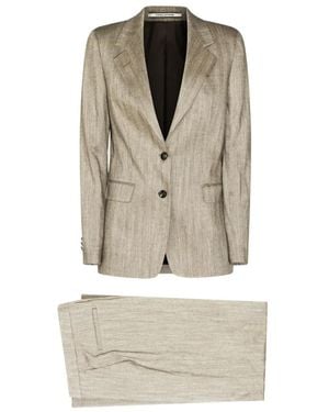 Tagliatore Herringbone-Pattern Suit - Natural