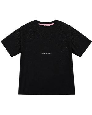 Twentyfourhaitch Lumy Rhinestone-Embellished T-Shirt - Black