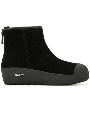 Bally Guard Ii Platform Leather Ankle Boots - Black