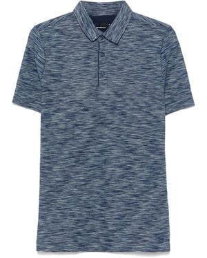 Remus Uomo Mélange-Effect Polo Shirt - Blue