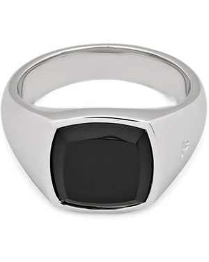 Tom Wood Onyx Signet Ring - Grey