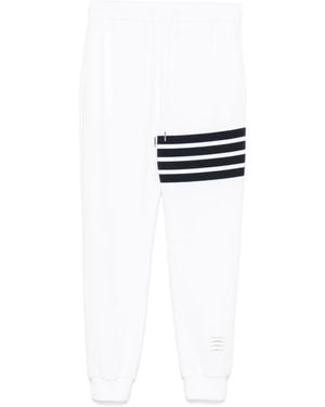 Thom Browne 4-Bar Gestreepte Trainingsbroek - Wit