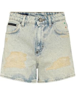 Philipp Plein デニムショーツ - ブルー