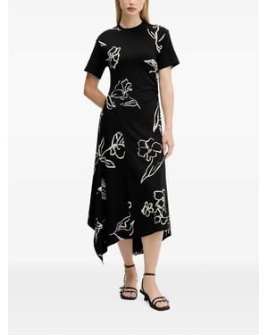 Desigual Asymmetrisches Kleid Mit Raffungen - Schwarz