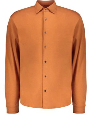 Moorer ボタン シャツ - オレンジ