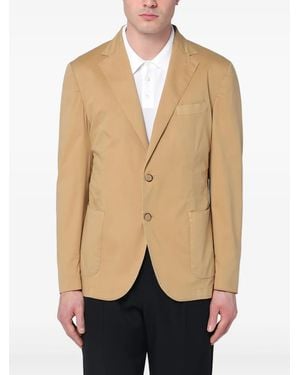 Santaniello Single-Breasted Blazer - Natural