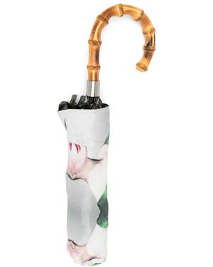 Undercover Graphic-Print Bamboo-Handle Umbrella - White