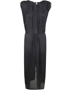 Maria Calderara Creased Dress - Black