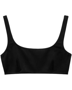Prada Interlock Fabric Bikini Top - Black