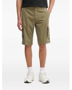 Aeronautica Militare Logo-Plaque Cargo Shorts - Green