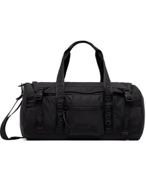 HUGO Reisetasche mit Logo-Riemen - Schwarz