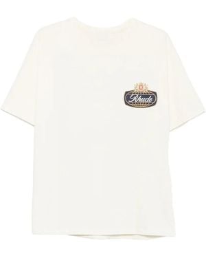 Rhude Safari Crest Short-Sleeve T-Shirt - White