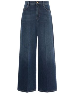 Max Mara Smmelia Wide-Leg Denim Jeans - Blue
