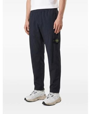 Stone Island Compass-Motif Track Trousers - Blue