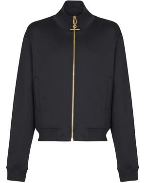 Balmain T-Bar-Detail Zip Track Jacket - Black