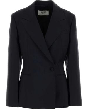Rohe Peak-Lapels Double-Breasted Blazer - Black