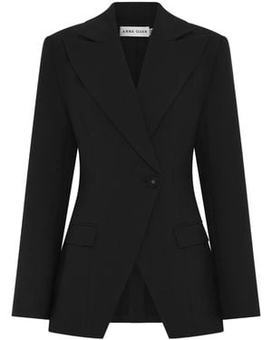 Anna Quan Merle Single-Breasted Notched Jacket - Black
