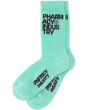 Pharmacy Industry Logo-Intarsia Socks - Green