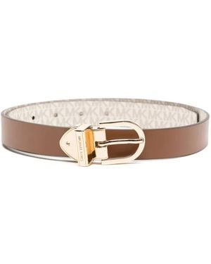 Michael Kors ロゴエンボス ベルト - ブラウン