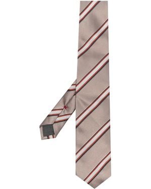 Brunello Cucinelli Striped Pointed Tie - Multicolor