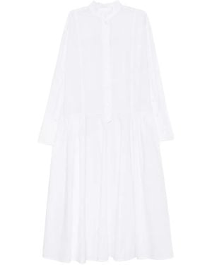 Psophia Midikleid Mit Tiefer Taille - Weiß