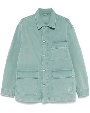 Emporio Armani ロゴエングレーブ ジャケット - グリーン