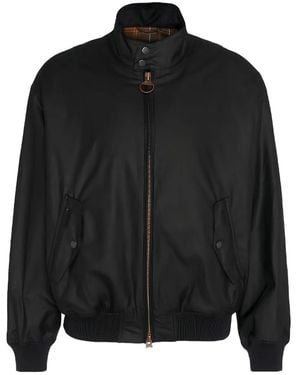 Baracuta X Barbour Zip-Fastening Ribbed Jacket - Black