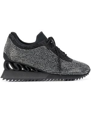 Le Silla Reiko Wave Crystal-Embellished Trainers - Black