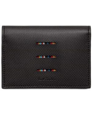 Paul Smith Striped Cardholder - Black