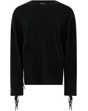 P.A.R.O.S.H. Fringe-Detail Sweater - Black