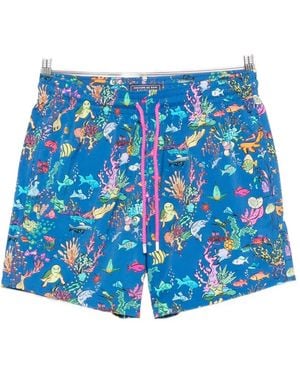 Vilebrequin Moorise Sea-Life Print Swim Shorts - Blue