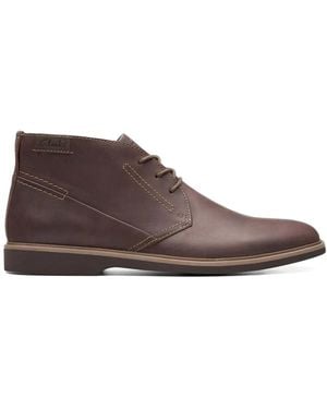 Clarks Malwood Lace-Up Boots - Brown
