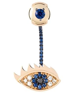 Delfina Delettrez 'Eyes On Me Piercing' Diamond And Sapphire Earring - White