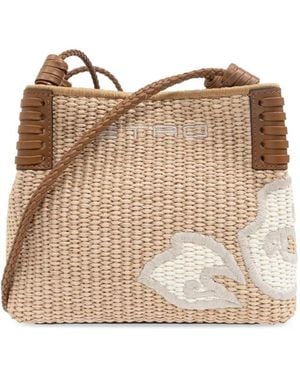Etro エンブロイダリー ショルダーバッグ - ナチュラル