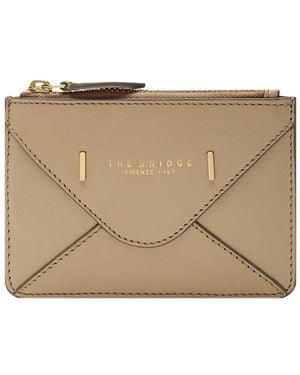 The Bridge Envelope-Style Leather Card Holder - Natural